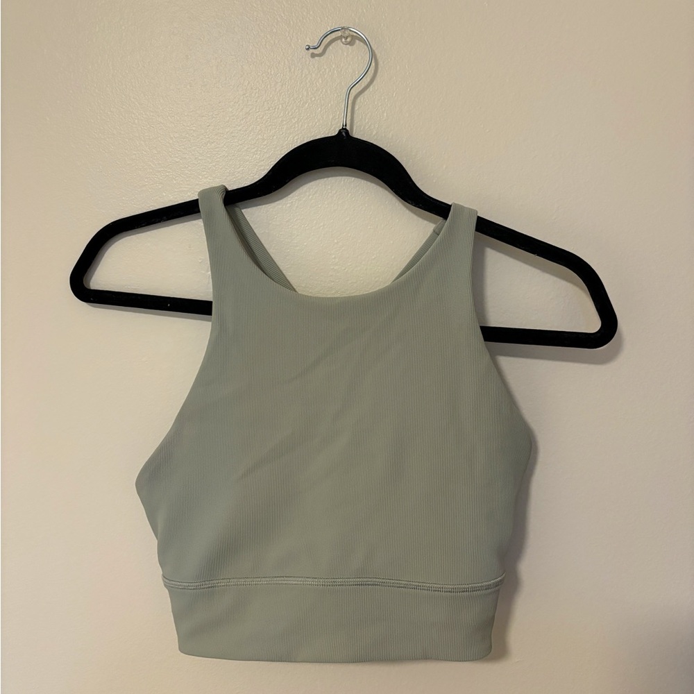 Lululemon Athletica Energy Bra Ribbed in Green Fern